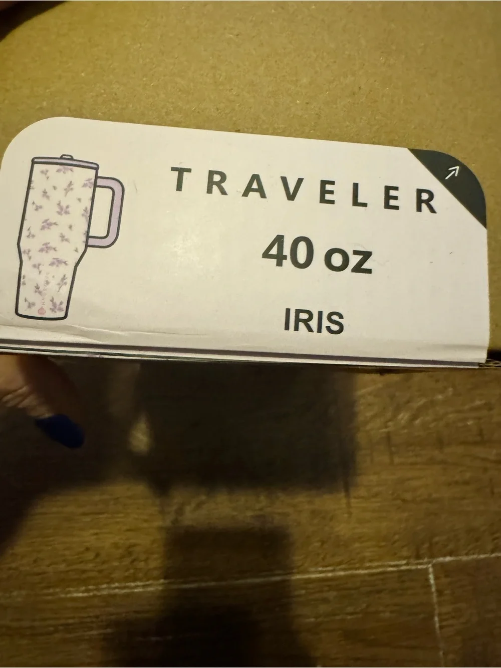Hydrojug Iris purple flowers 40 ounce tumbler NEW